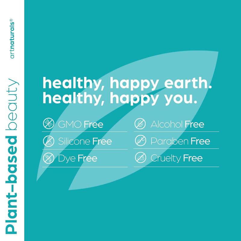 Artnaturals Organic Rosemary Castor Oil Hair Growth Kit with Comfort Scalp Brush