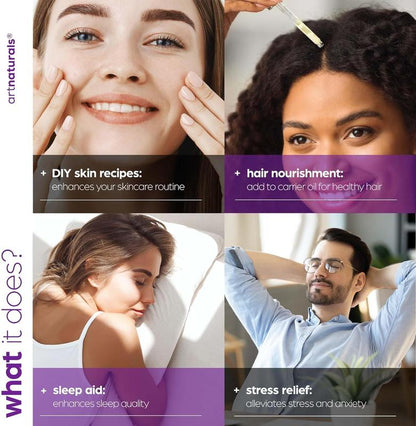 Artnaturals 100% Pure Lavender Essential Oil - (4 Fl Oz / 120Ml) - Premium Undiluted Therapeutic Grade Natural from Bulgaria - Aromatherapy for Diffuser, Skin and Hair Growth